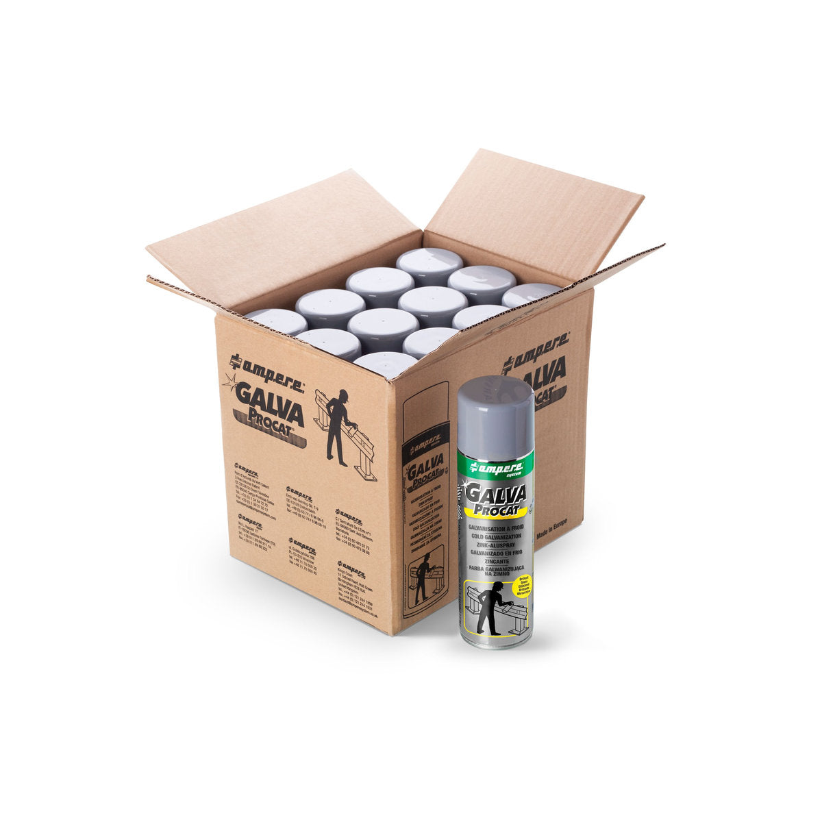 Zinkspray Galva Procat, glänzend, 500 ml - Betriebsschutz24