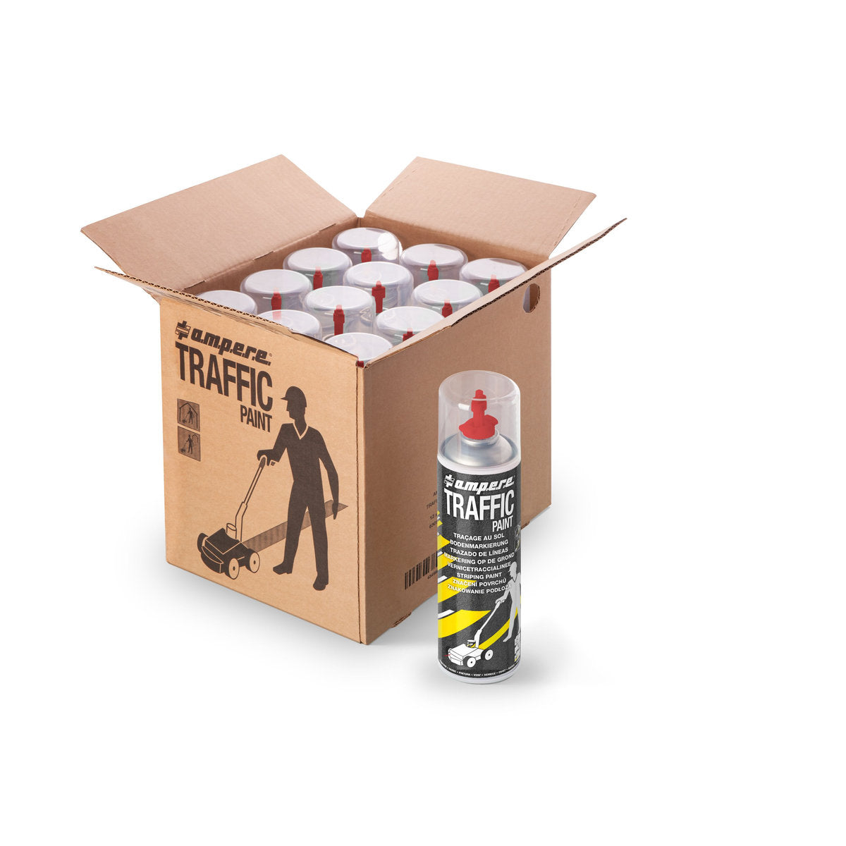 Bodenmarkierfarbe Traffic Paint, 500 ml netto, Rot - Betriebsschutz24