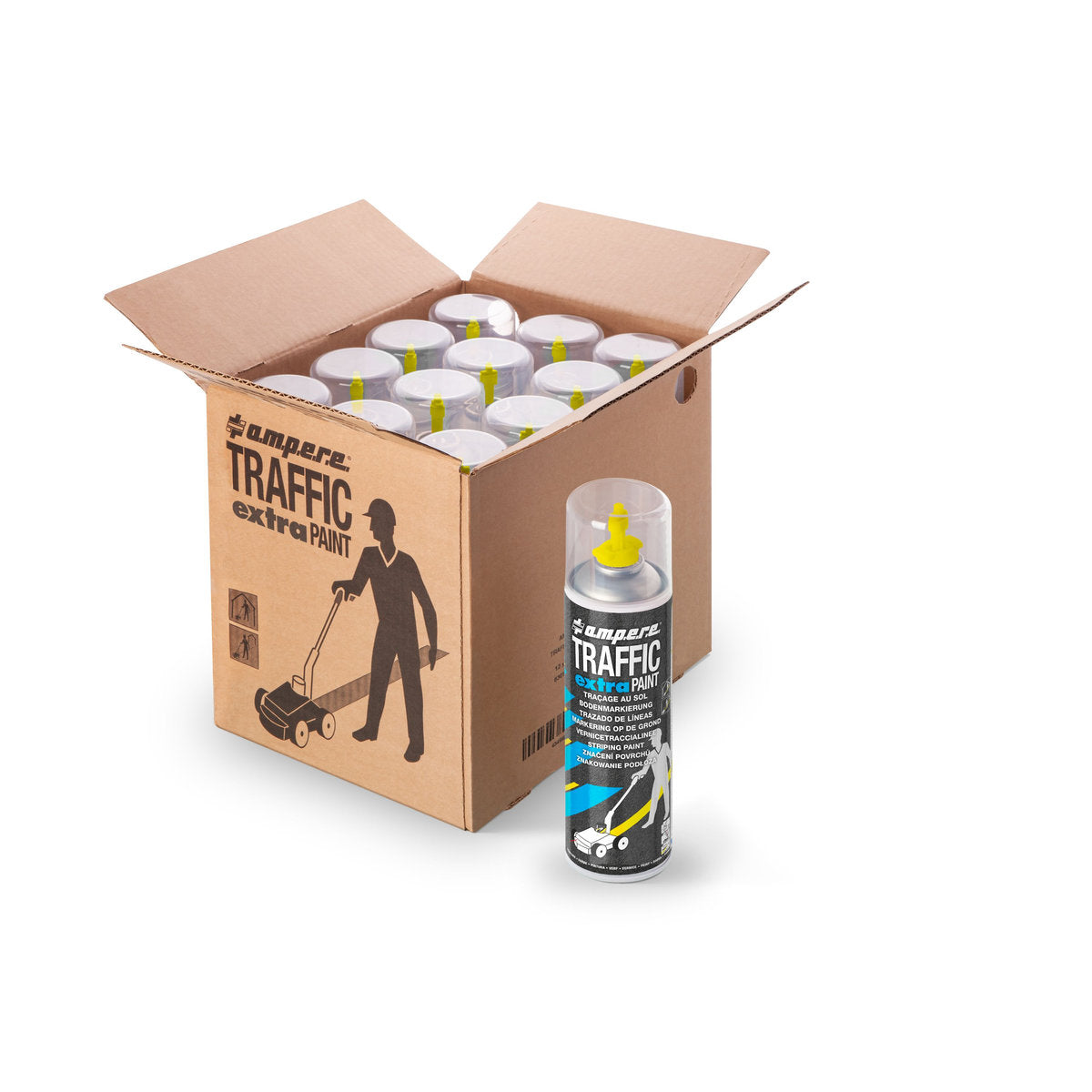 Bodenmarkierfarbe Traffic Extra Paint, 500 ml netto, Gelb - Betriebsschutz24