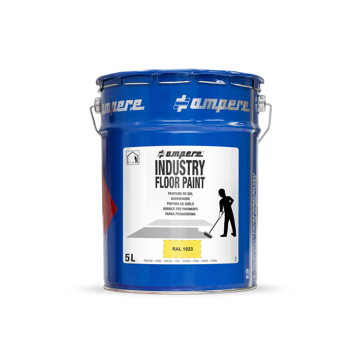 Bodenmarkierungsfarbe Industry Floor Paint, 5 l, Gelb - Betriebsschutz24