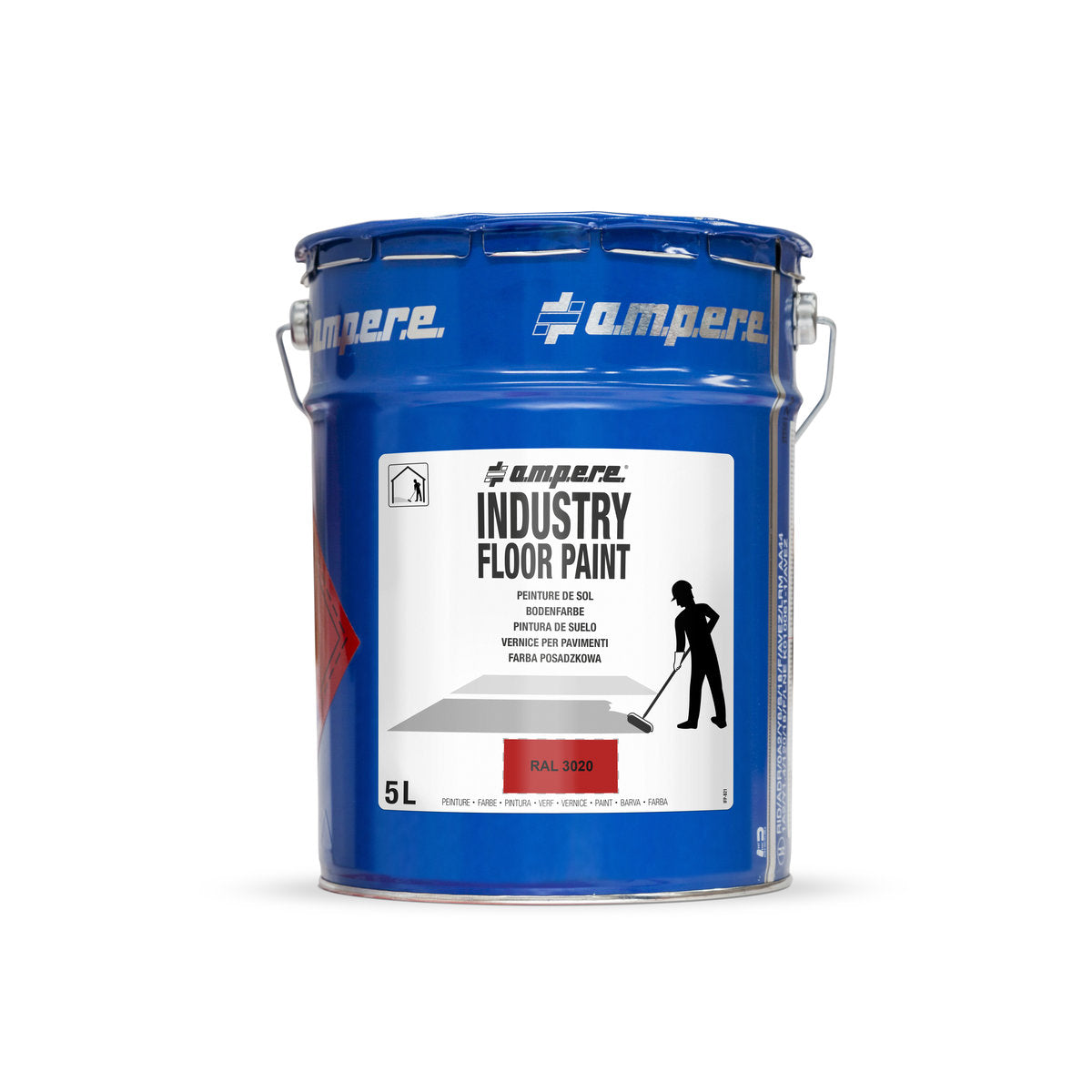 Bodenmarkierungsfarbe Industry Floor Paint, 5 l, Rot - Betriebsschutz24