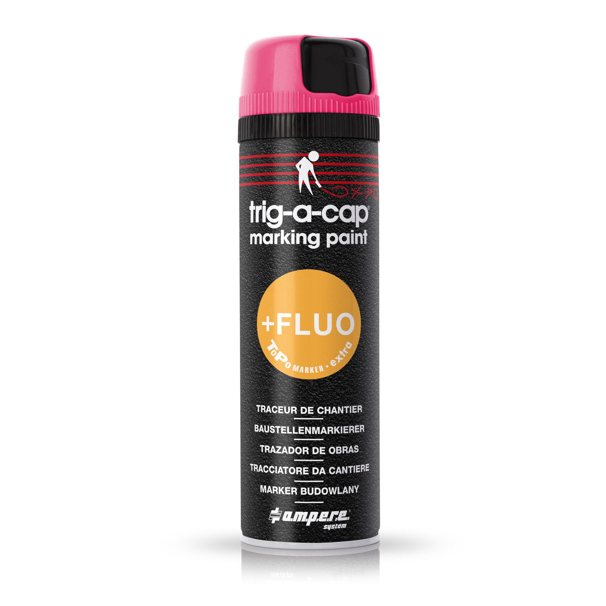 Baustellenmarkierspray trig-a-cap extra, 500 ml netto, Orange Fluo - Betriebsschutz24