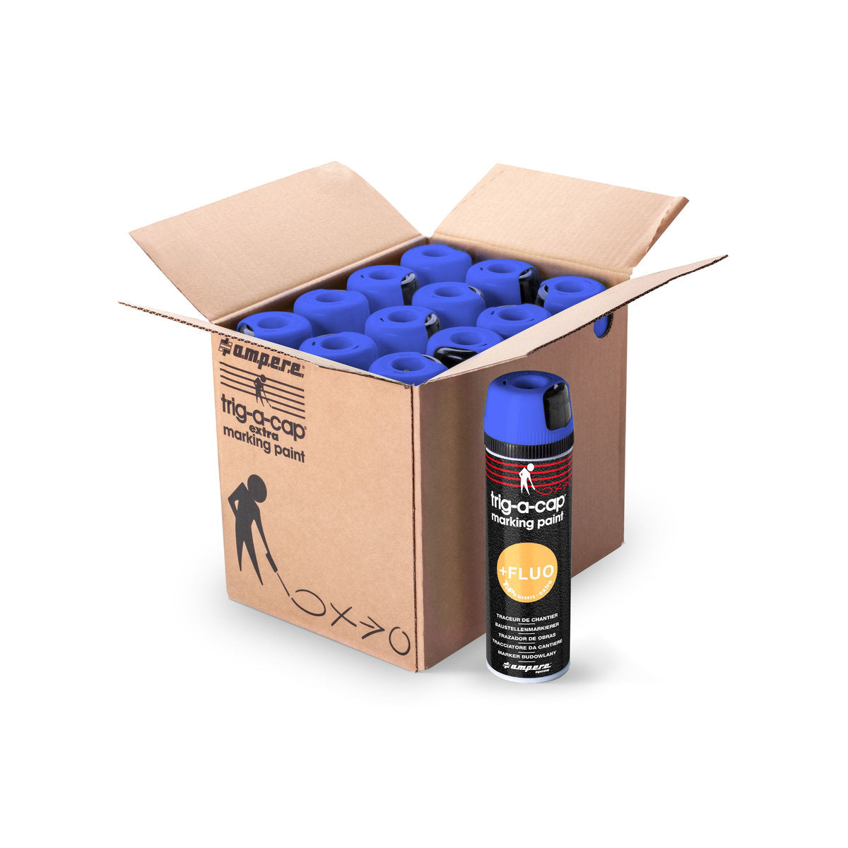 Baustellenmarkierspray trig-a-cap extra, 500 ml netto, Gelb Fluo - Betriebsschutz24