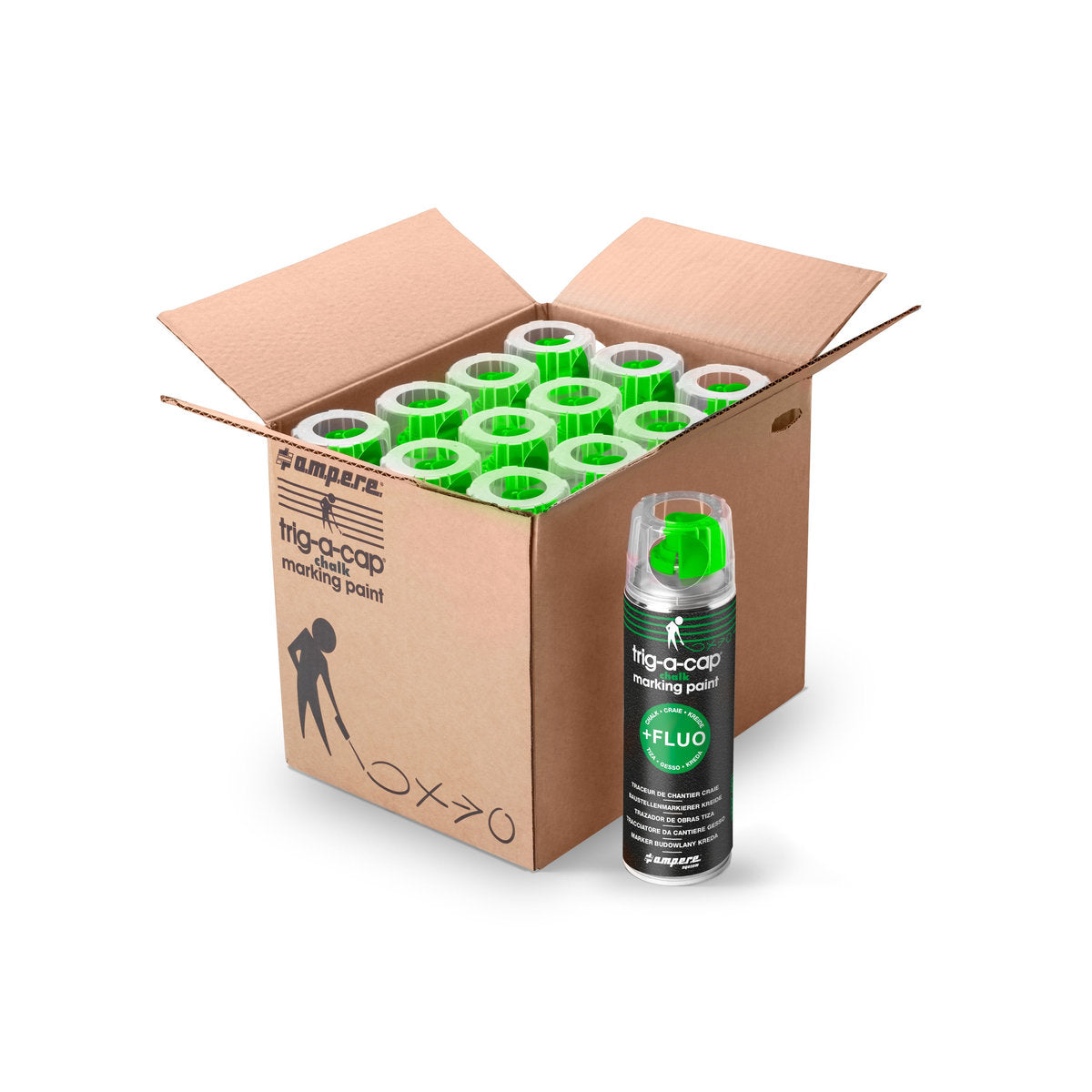 Kreidespray trig-a-cap chalk, 500 ml netto, Grün - Betriebsschutz24