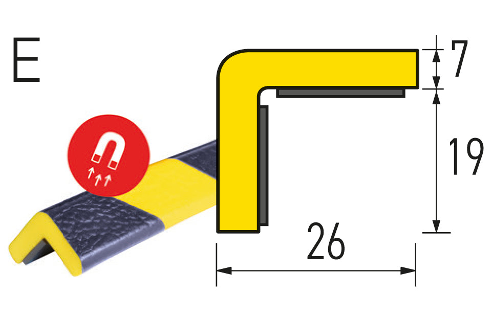 Eckschutzprofil Typ E - magnetisch - Betriebsschutz24