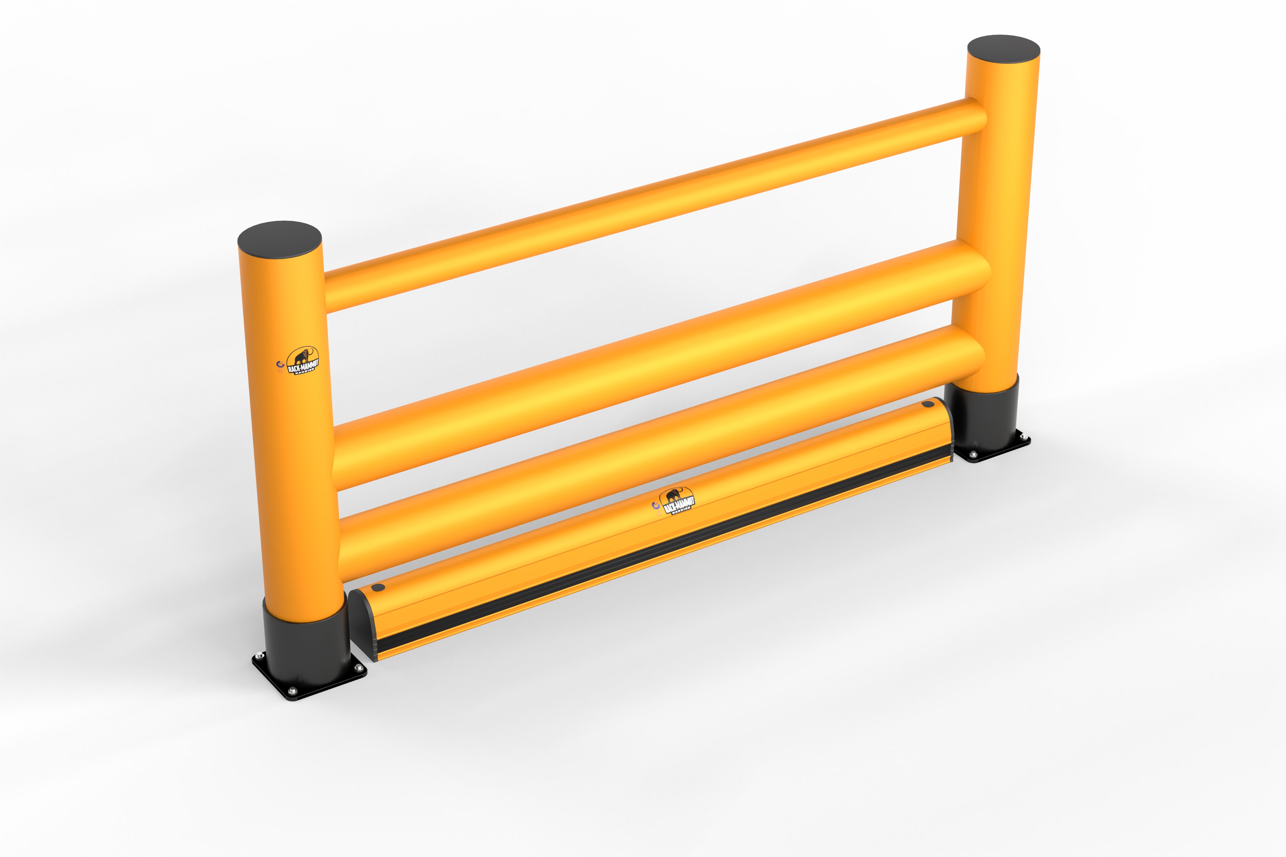 Rack-Mammut Handlauf Doppelplanke Extra mit Unterfahrschutz - Betriebsschutz24