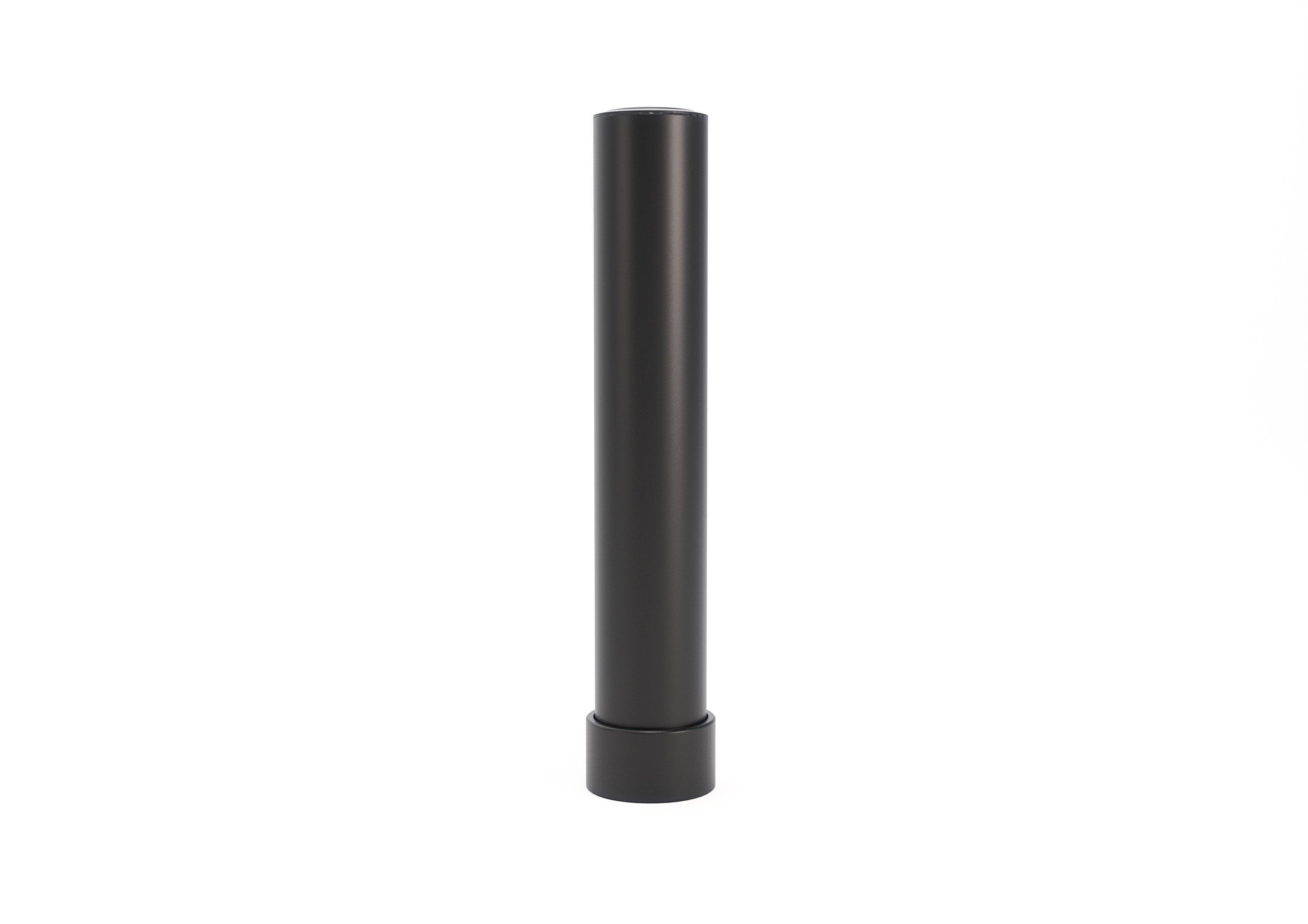 Boplan Flex Impact Rammschutzpoller BO 125L EV für Ladesäulen, Ø 125 mm – 750 mm Schwarz, verzinkte Bodenplatte