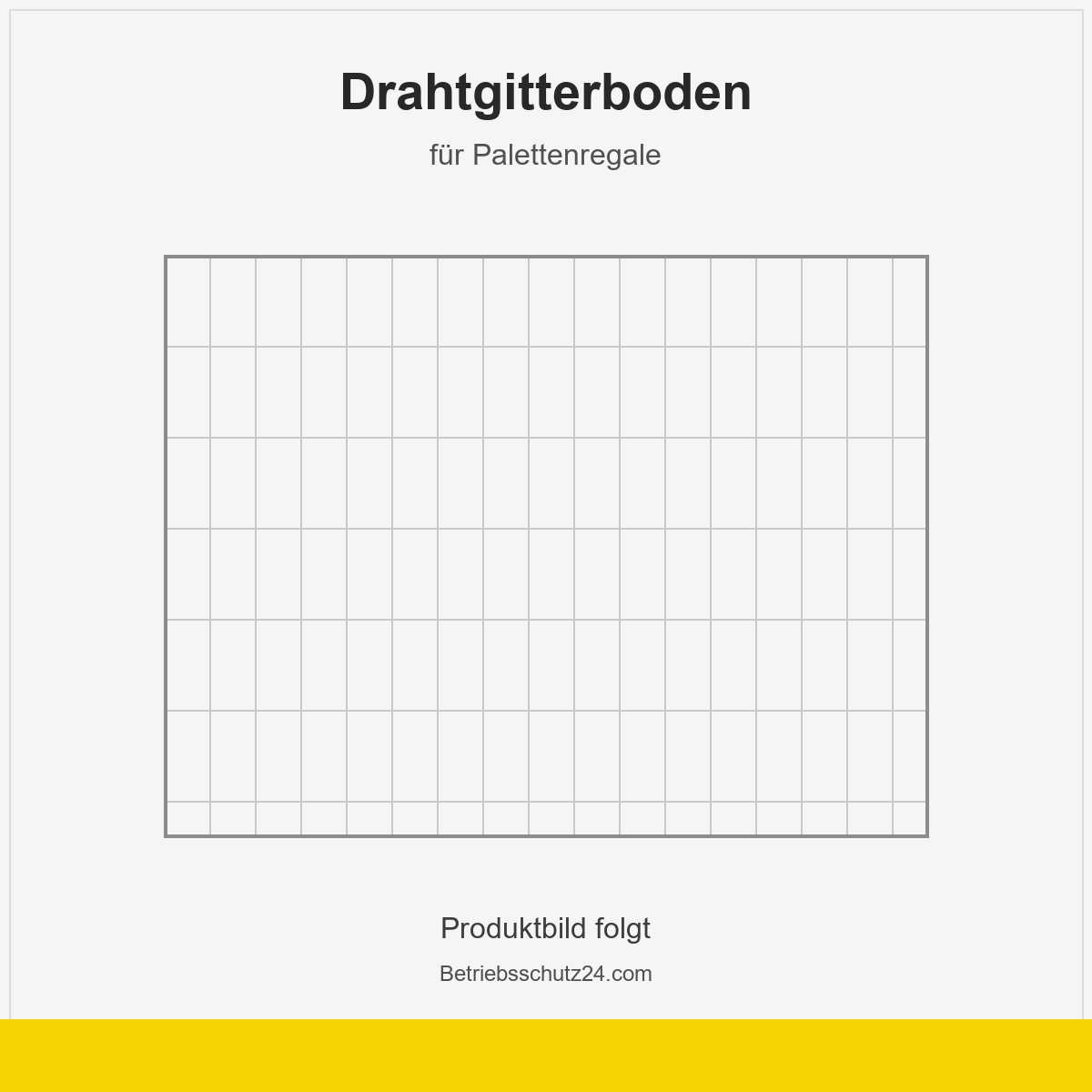 Drahtgitterboden für Palettenregale, doppeltief, 1.750 × 1.100 mm – Produktbild folgt