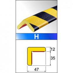 Eckschutzprofil Typ H, Gelb/Schwarz - Betriebsschutz24