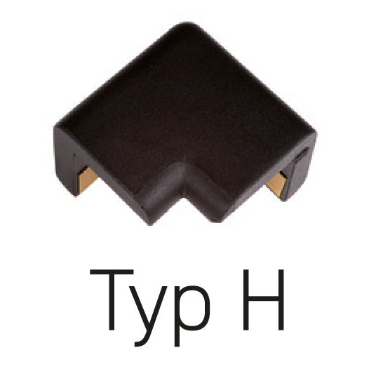 Schutzecke Typ H 2D - Schwarz (Flexibler Prallschutz)