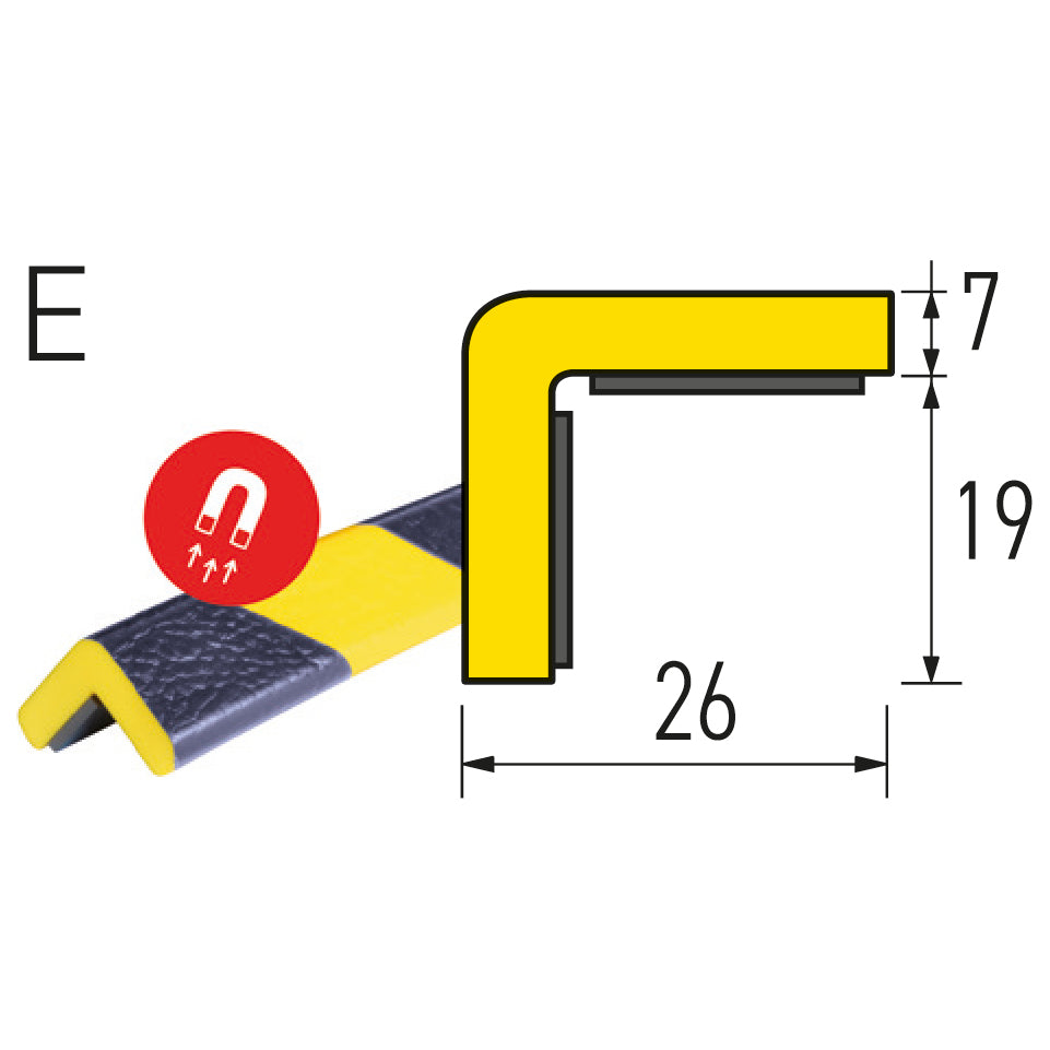 Eckschutzprofil Typ E - magnetisch