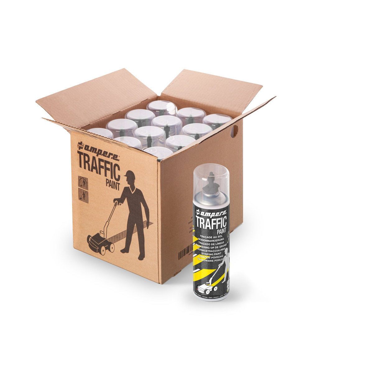 Bodenmarkierfarbe Traffic Paint® Grau, 500 ml - Betriebsschutz24