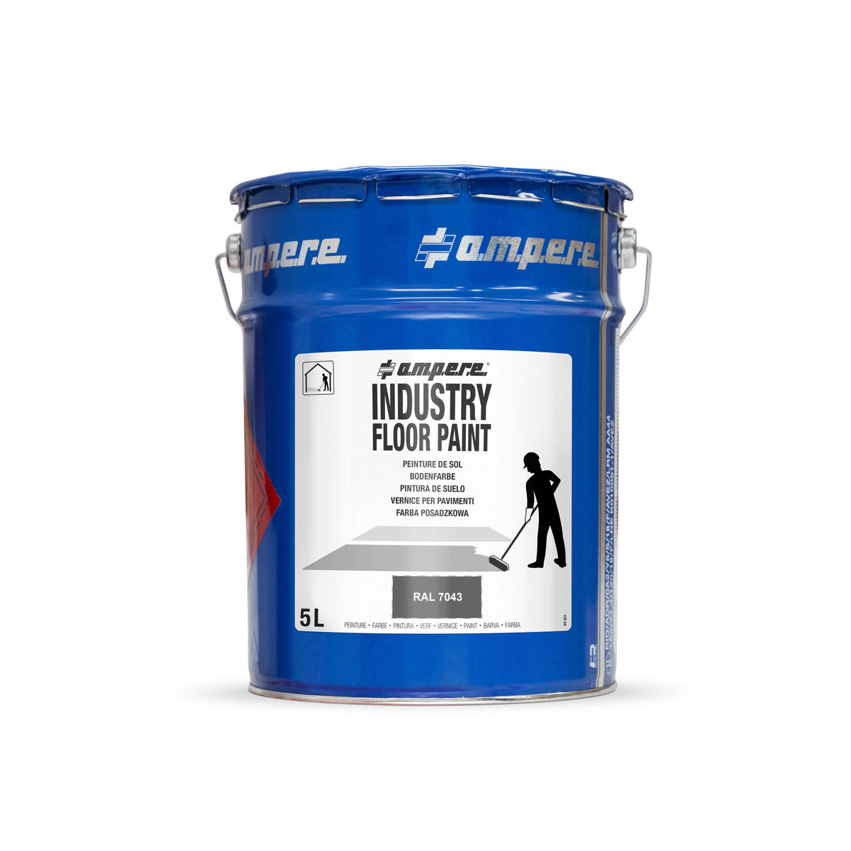 Bodenmarkierungsfarbe Industry Floor Paint, 5 l, Grau - Betriebsschutz24