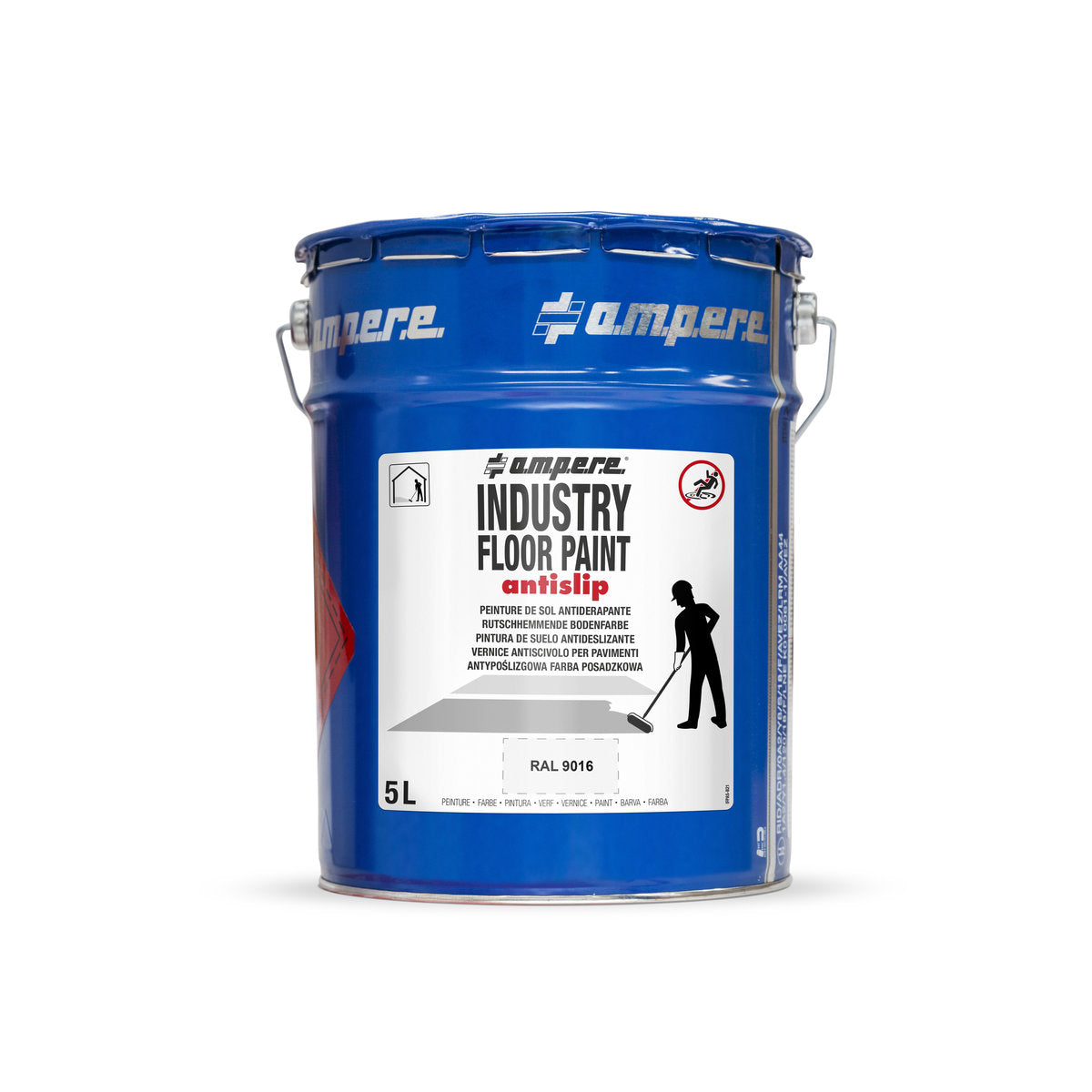 Bodenmarkierungsfarbe Industry Floor Paint antislip, 5 l, Weiß - Betriebsschutz24