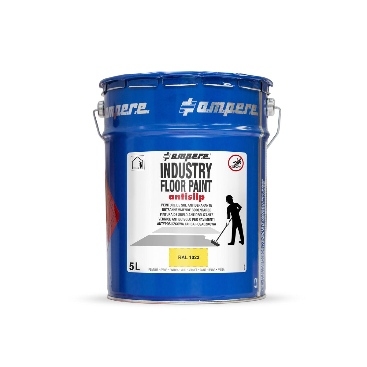 Bodenmarkierungsfarbe Industry Floor Paint antislip, 5 l, Gelb - Betriebsschutz24