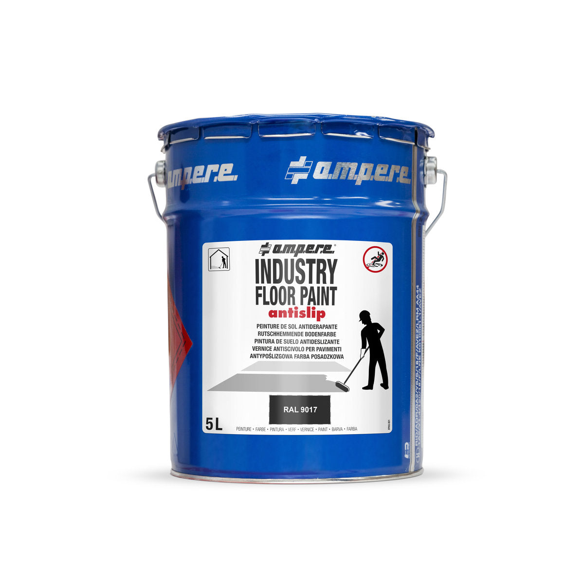 Bodenmarkierungsfarbe Industry Floor Paint antislip, 5 l, Schwarz - Betriebsschutz24