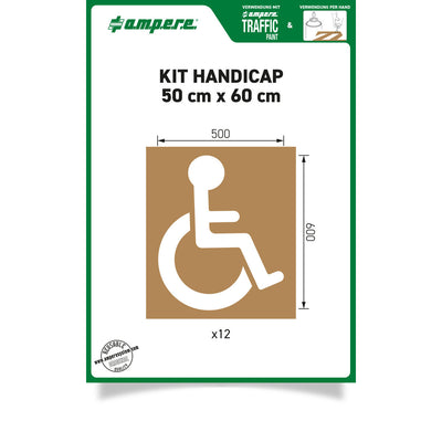 Schablonen KIT Handicap 50 cm x 60 cm , 1 Set a 12 Schablonen - Betriebsschutz24
