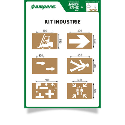 Schablonen KIT Industrie, 1 Set a 6 Schablonen - Betriebsschutz24