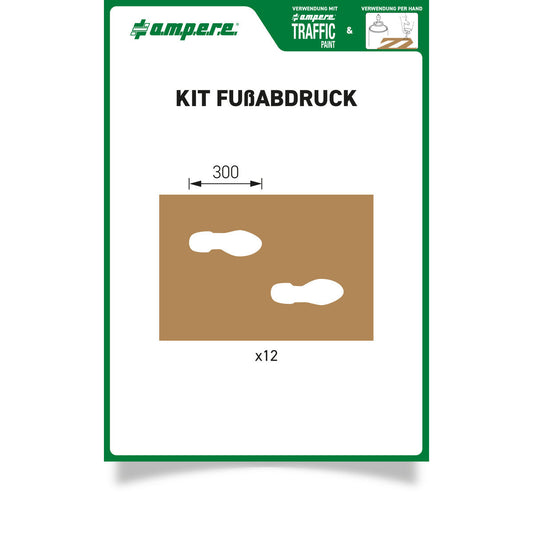 Schablonen KIT Fußabdruck, 1 Set a 12 Schablonen