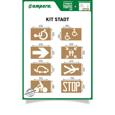 Schablonen KIT Stadt, 1 Set a 8 Schablonen - Betriebsschutz24