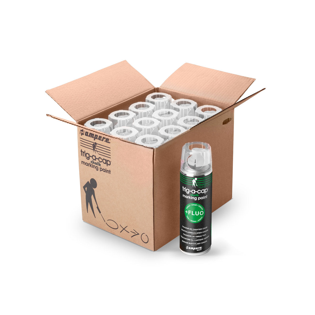 Kreidespray trig-a-cap chalk, 500 ml netto, Weiß