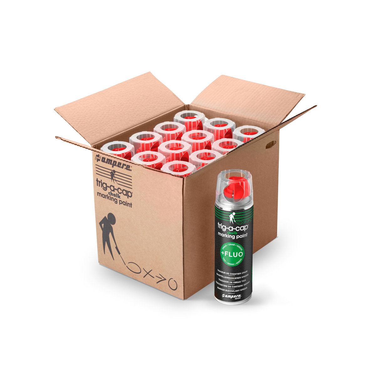 Kreidespray trig-a-cap chalk, 500 ml netto, Rot - Betriebsschutz24