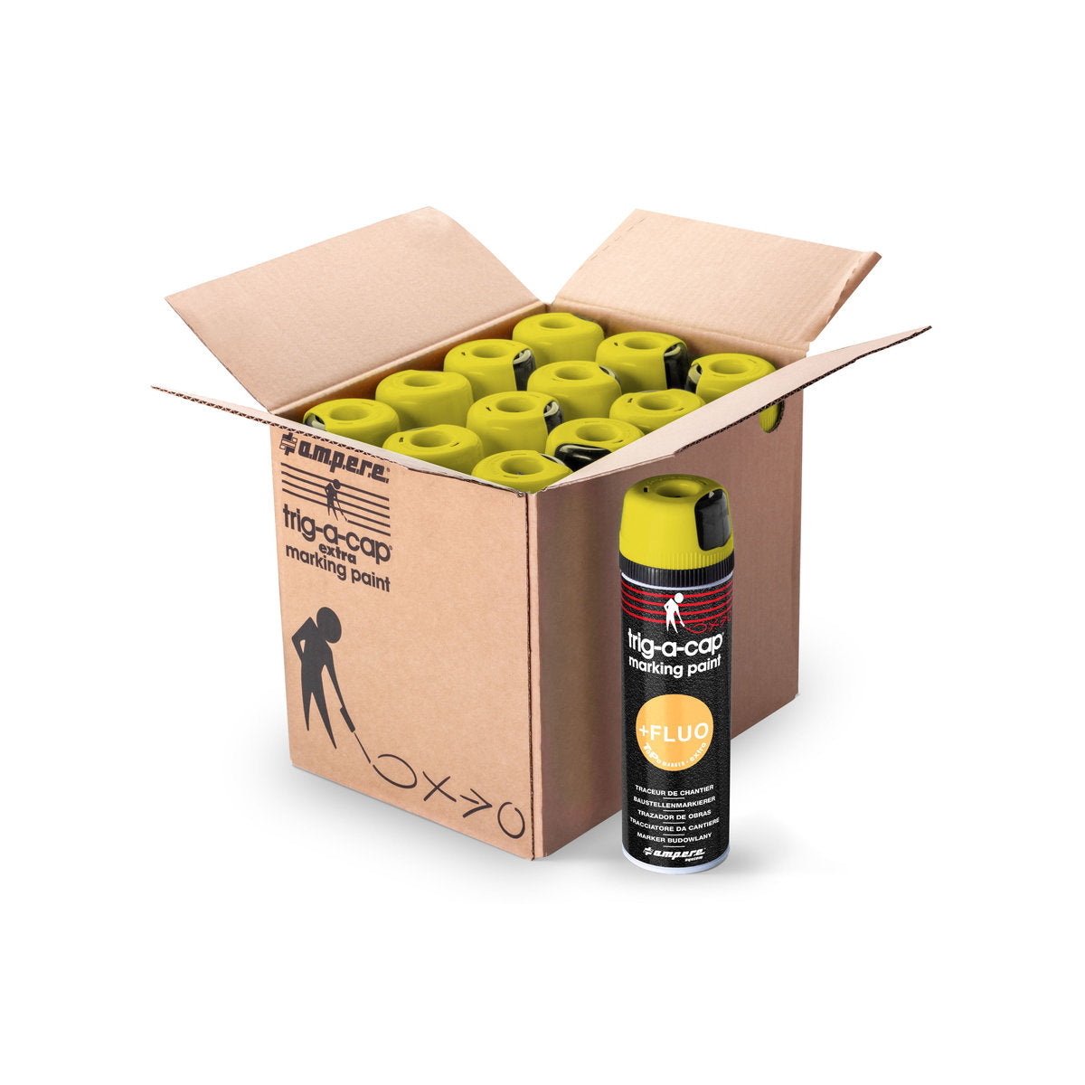 Baustellenmarkierspray trig-a-cap extra, 500 ml netto, Grün Fluo - Betriebsschutz24