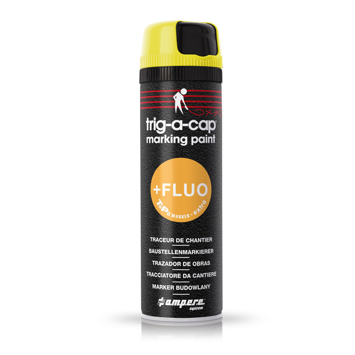 Baustellenmarkierspray trig-a-cap extra, 500 ml netto, Rot Fluo - Betriebsschutz24
