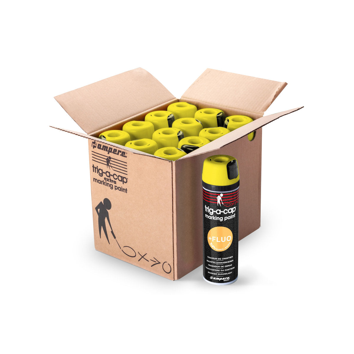 Baustellenmarkierspray trig-a-cap extra, 500 ml netto, Rot Fluo