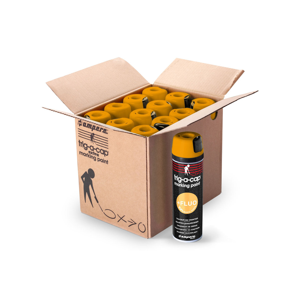 Baustellenmarkierspray trig-a-cap extra, 500 ml netto, Weiß - Betriebsschutz24