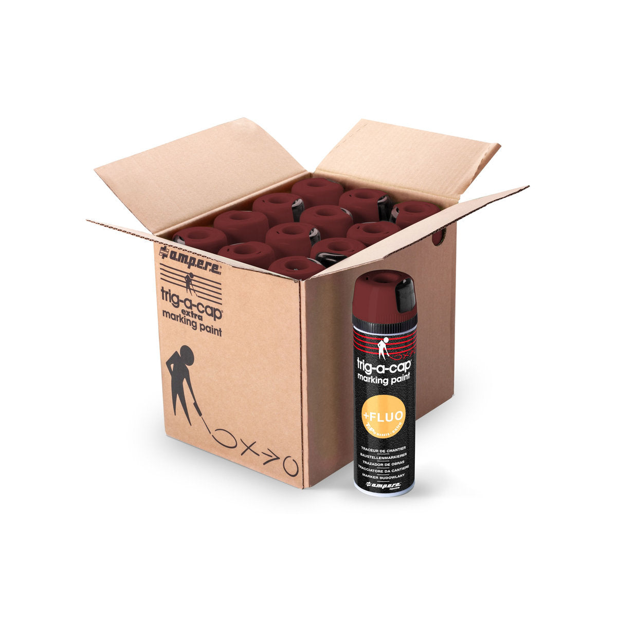 Baustellenmarkierspray trig-a-cap extra, 500 ml netto, Schwarz - Betriebsschutz24