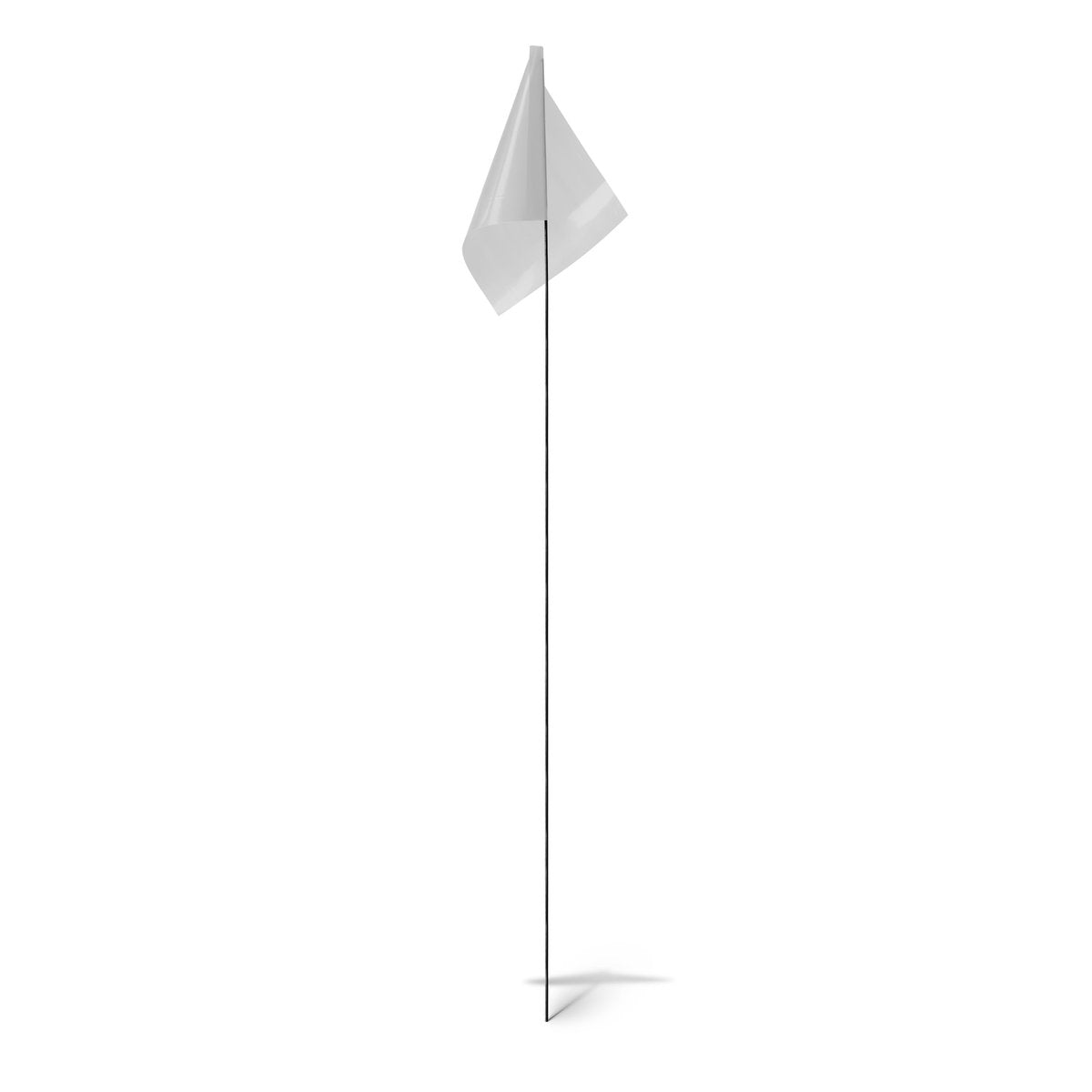 Markierfähnchen, 76 cm Länge, Weiß, 100 Stück