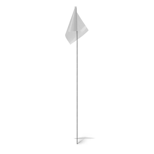 Markierfähnchen, 76 cm Länge, Weiß, 100 Stück