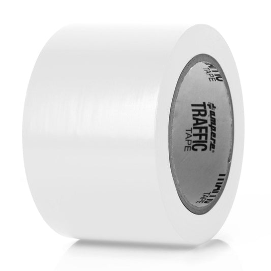 Traffic Tape Standard, 0,15 mm Dicke, 75 mm Breite, Länge 33 m, Weiß