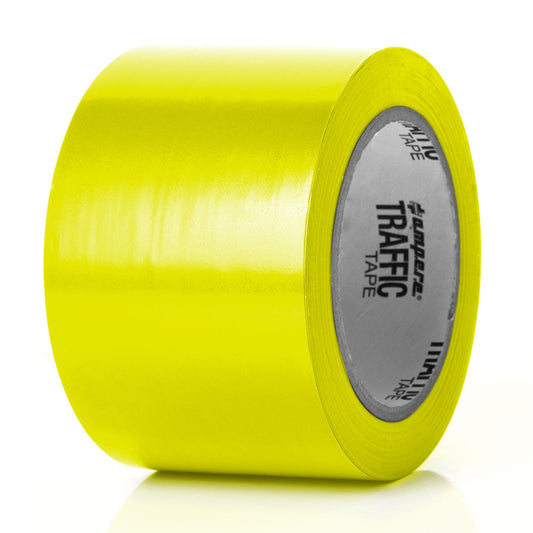 Traffic Tape Standard, 0,15 mm Dicke, 75 mm Breite, Länge 33 m, Gelb