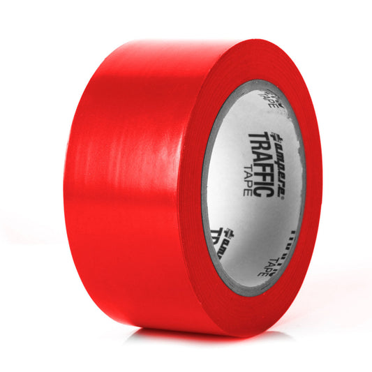 Traffic Tape Standard, 0,15 mm Dicke, 50 mm Breite, Länge 33 m, Rot