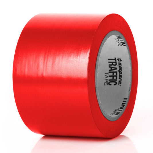 Traffic Tape Standard, 0,15 mm Dicke, 75 mm Breite, Länge 33 m, Rot