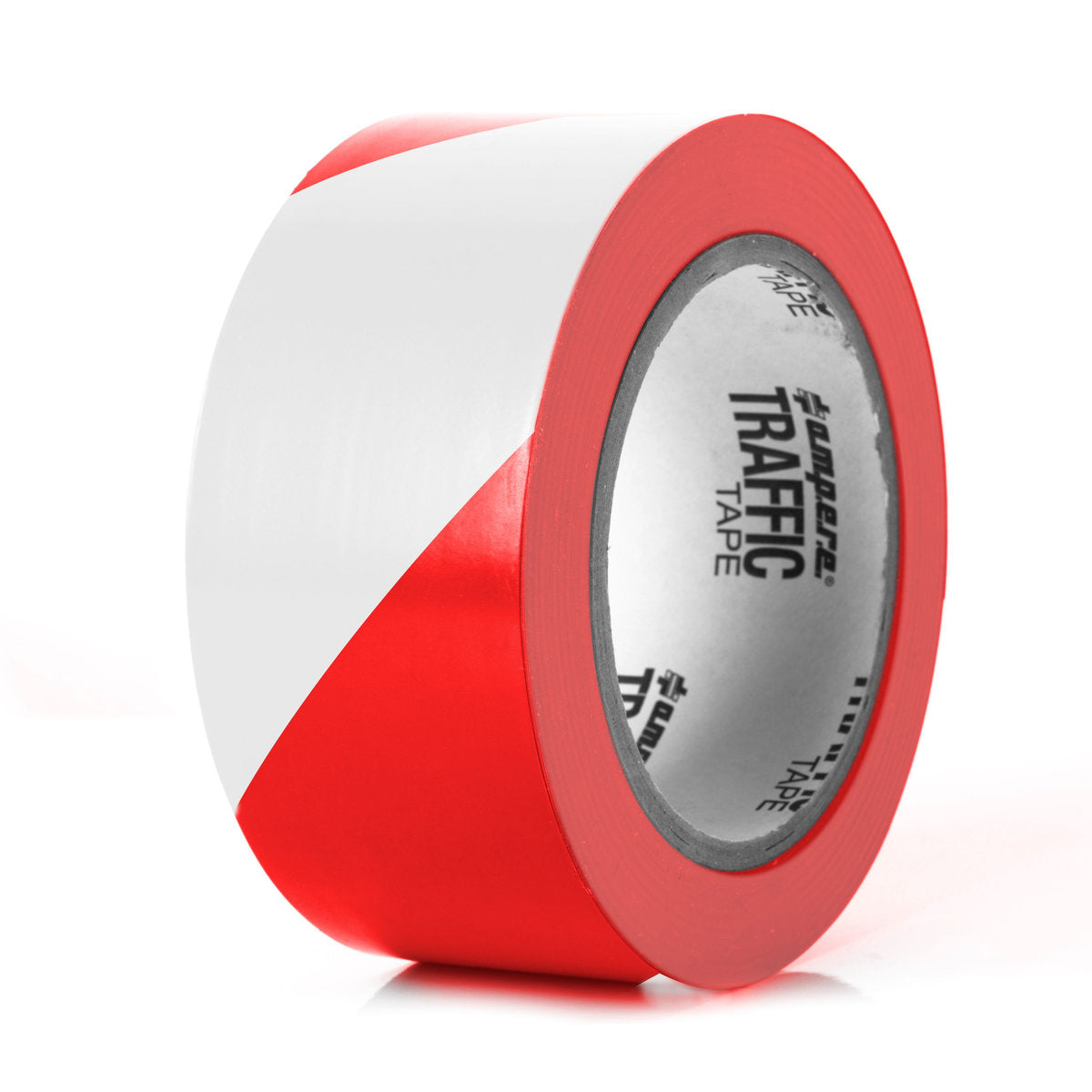 Traffic Tape Standard, 0,15 mm Dicke, 50 mm Breite, Länge 33 m, Rot/Weiß