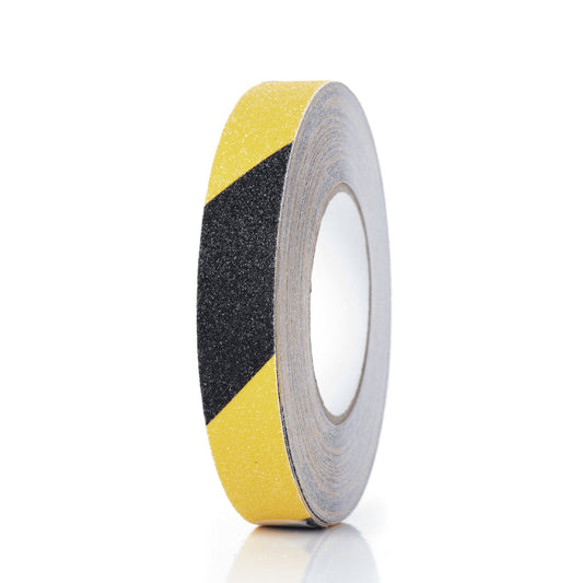 Antirutschbelag Traffic Safety Tape, 25 mm Breite, Länge 18 m, Gelb/Schwarz