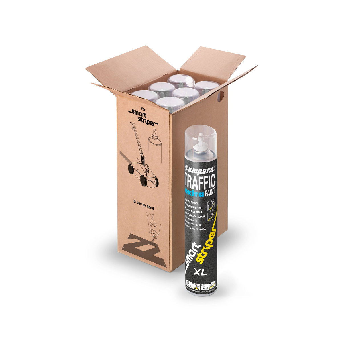 Traffic extra Paint XL Set  (1 KT + 1 Smart Striper), Weiß