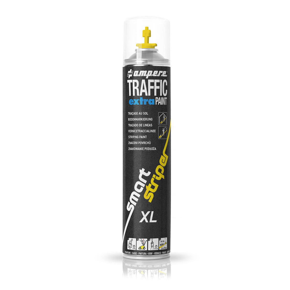 Traffic extra Paint XL Set  (1 KT + 1 Smart Striper), Gelb