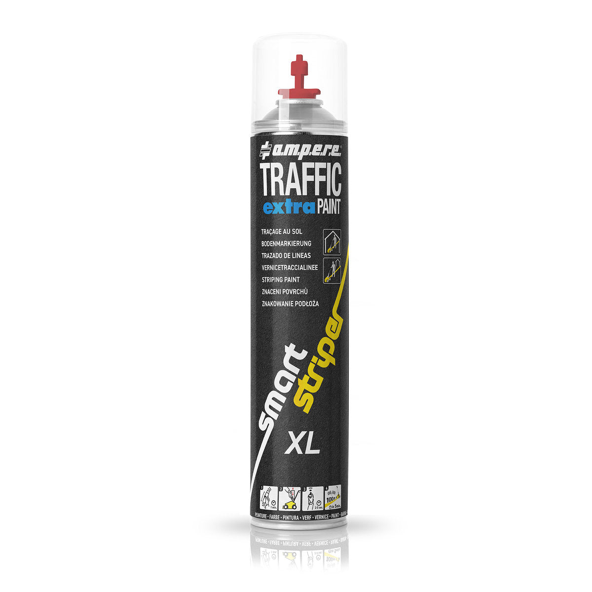 Traffic extra Paint XL Set  (1 KT + 1 Smart Striper), Rot