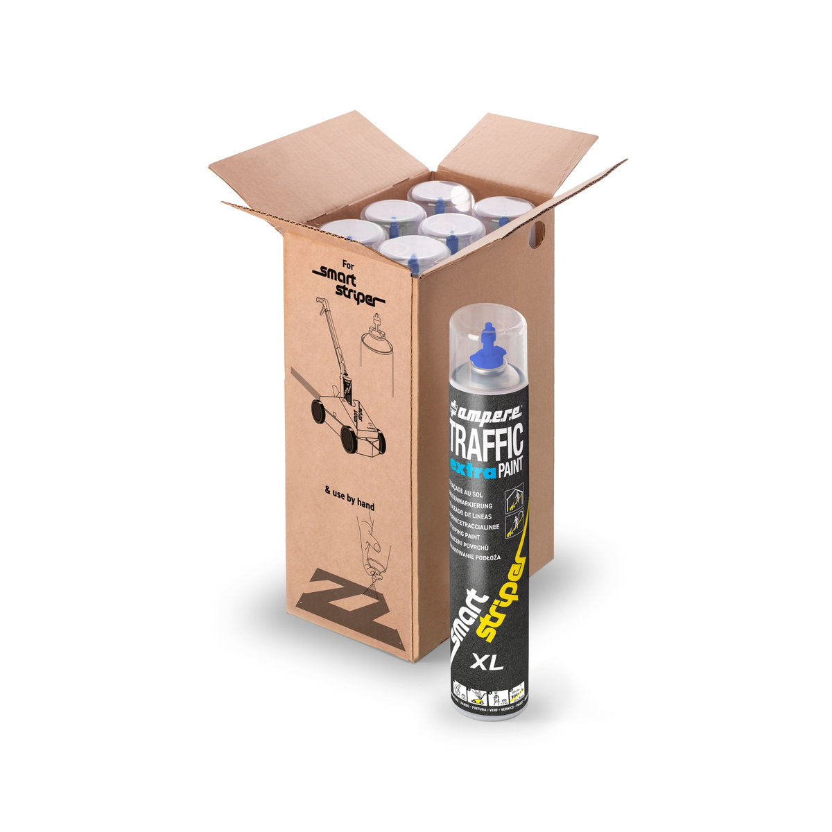 Traffic extra Paint XL Set  (1 KT + 1 Smart Striper), Blau