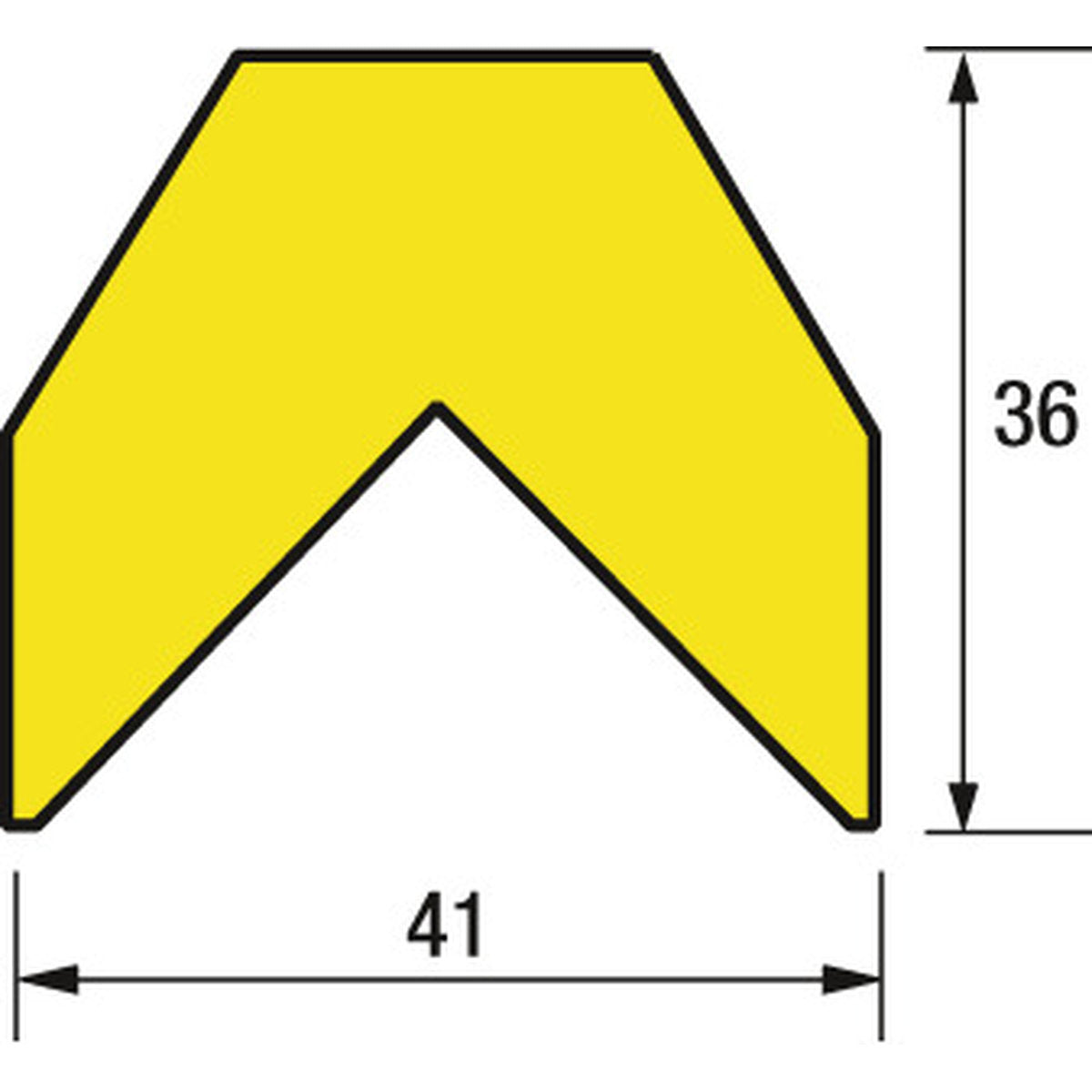 Eckschutzprofil Typ AA, Gelb/Schwarz - Betriebsschutz24