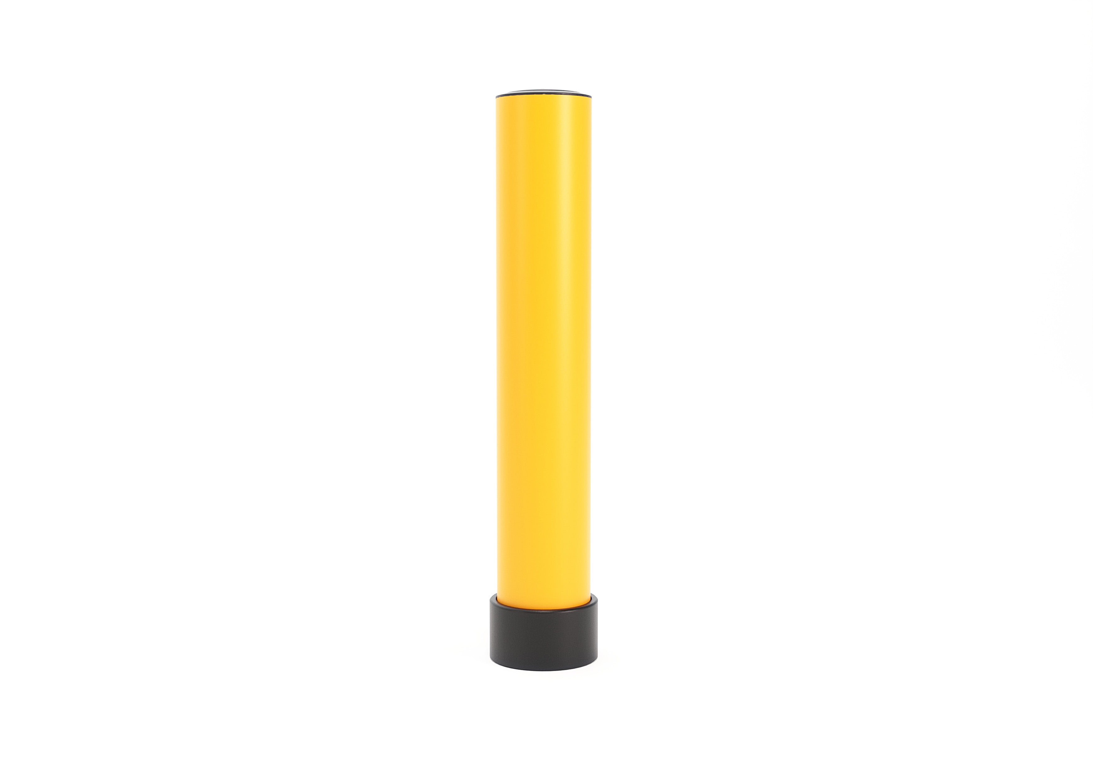 Boplan Flex Impact Rammschutzpoller BO 125L EV für Ladesäulen, Ø 125 mm – 750 mm Gelb, verzinkte Bodenplatte