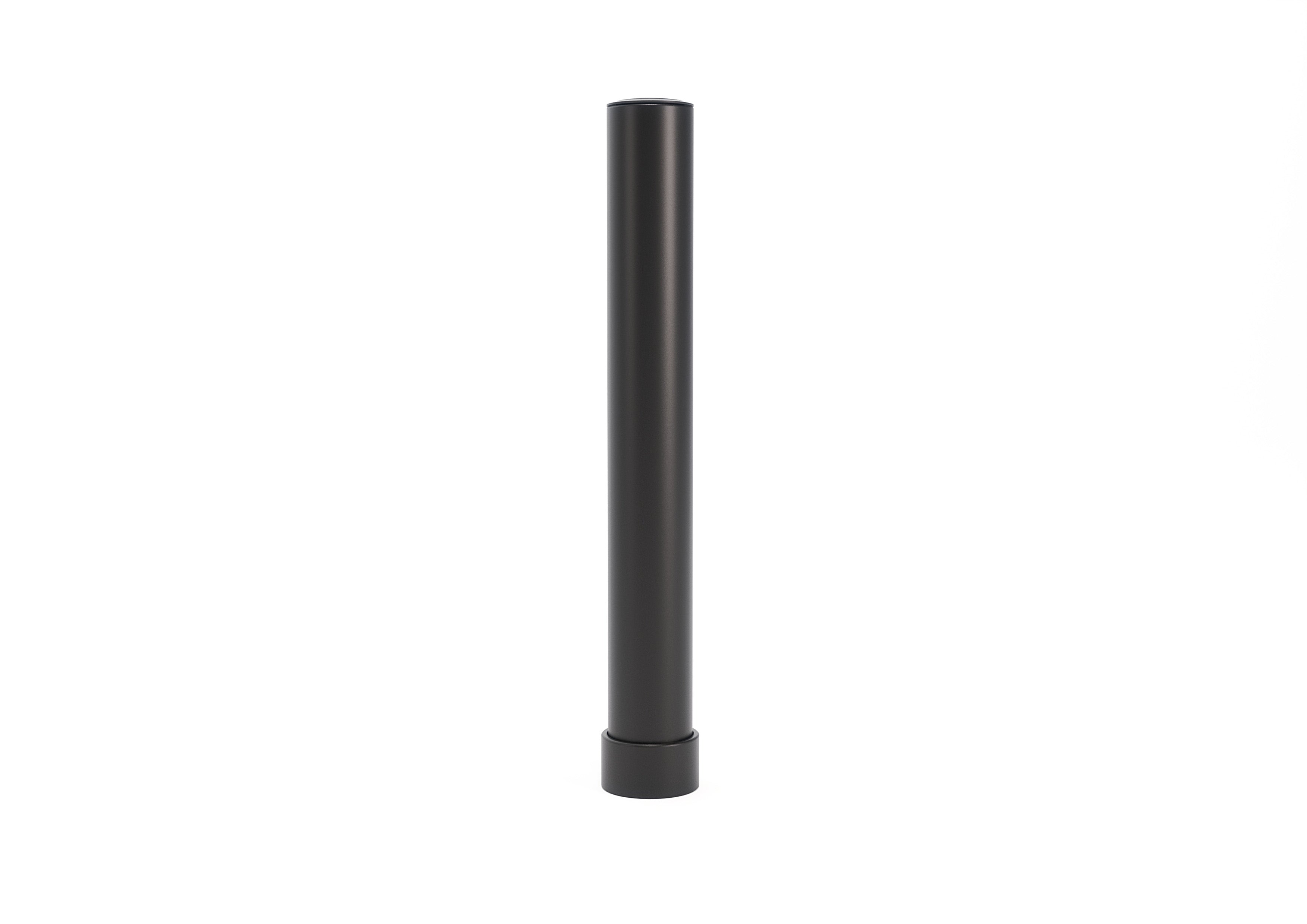 Boplan Flex Impact Rammschutzpoller BO 125L EV für Ladesäulen, Ø 125 mm – 1000 mm Schwarz, verzinkte Bodenplatte