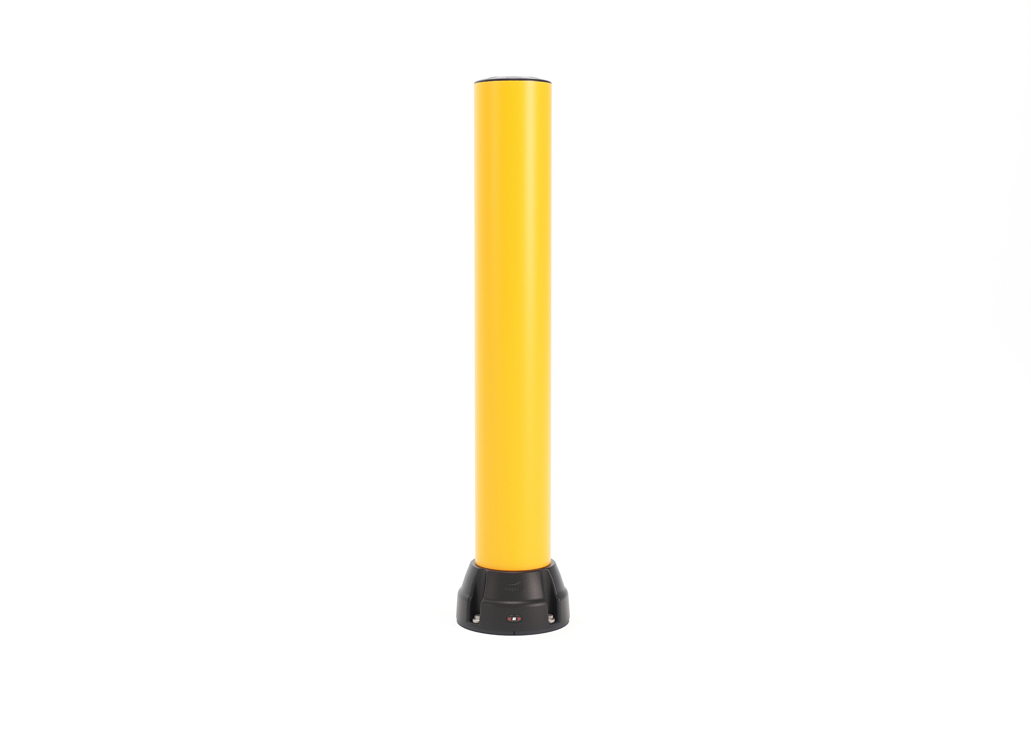 Boplan Flex Impact Rammschutzpoller BO 170B, Ø 168 mm – 1200 mm Gelb, verzinkte Bodenplatte