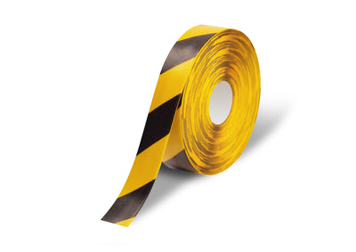 Boplan Lineplan Bodenmarkierungsband – W 50 mm, L 30m, Yellow/Black striped, Standard 
