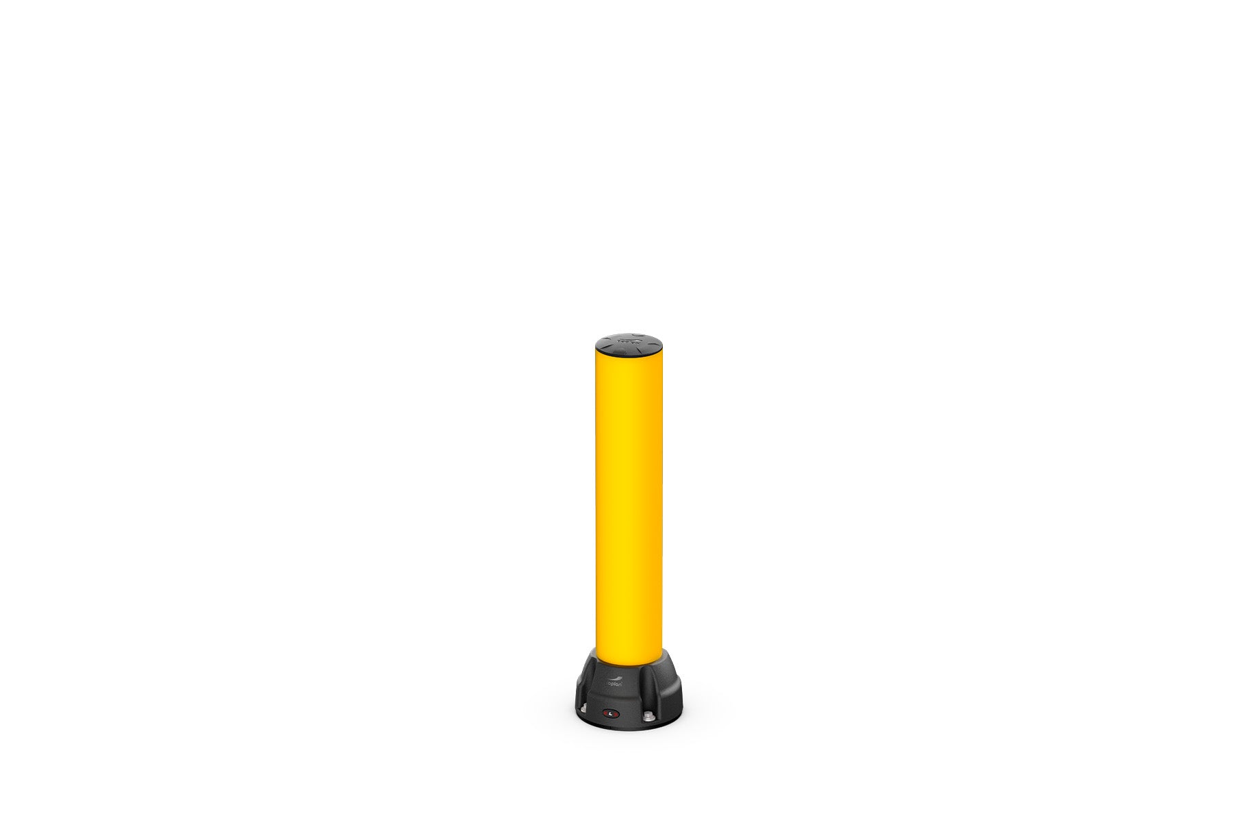 Boplan Flex Impact Rammschutzpoller BO 125L, Ø 125 mm – 750 mm Gelb, verzinkte Bodenplatte