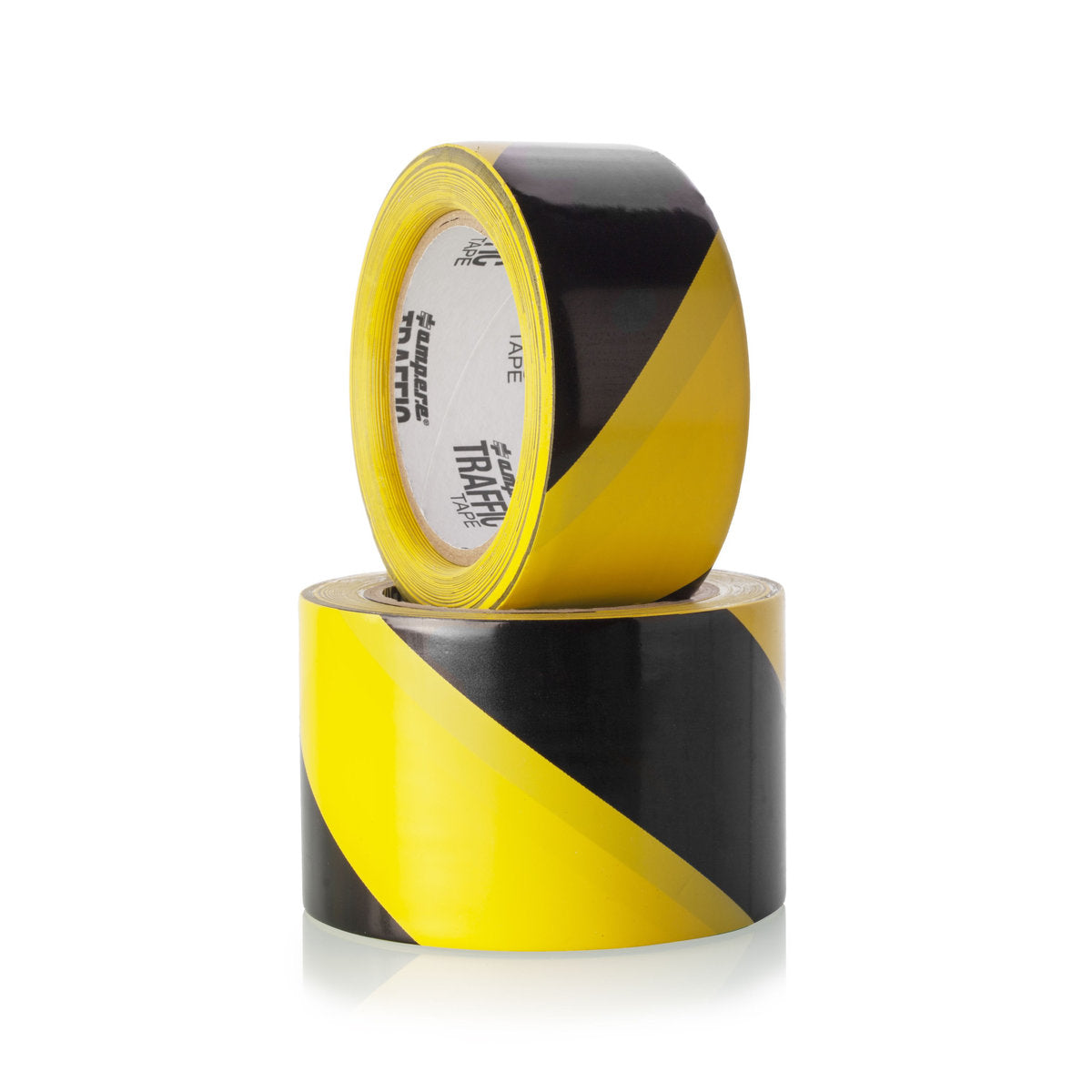 Traffic Tape Standard, 0,15 mm Dicke, 50 mm Breite, Länge 33 m, Gelb/Schwarz